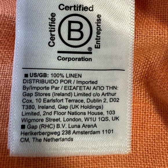 Womens Athleta Cabo Linen Joggers Pants Pull On Orange Peach size 6 - Picture 10 of 10